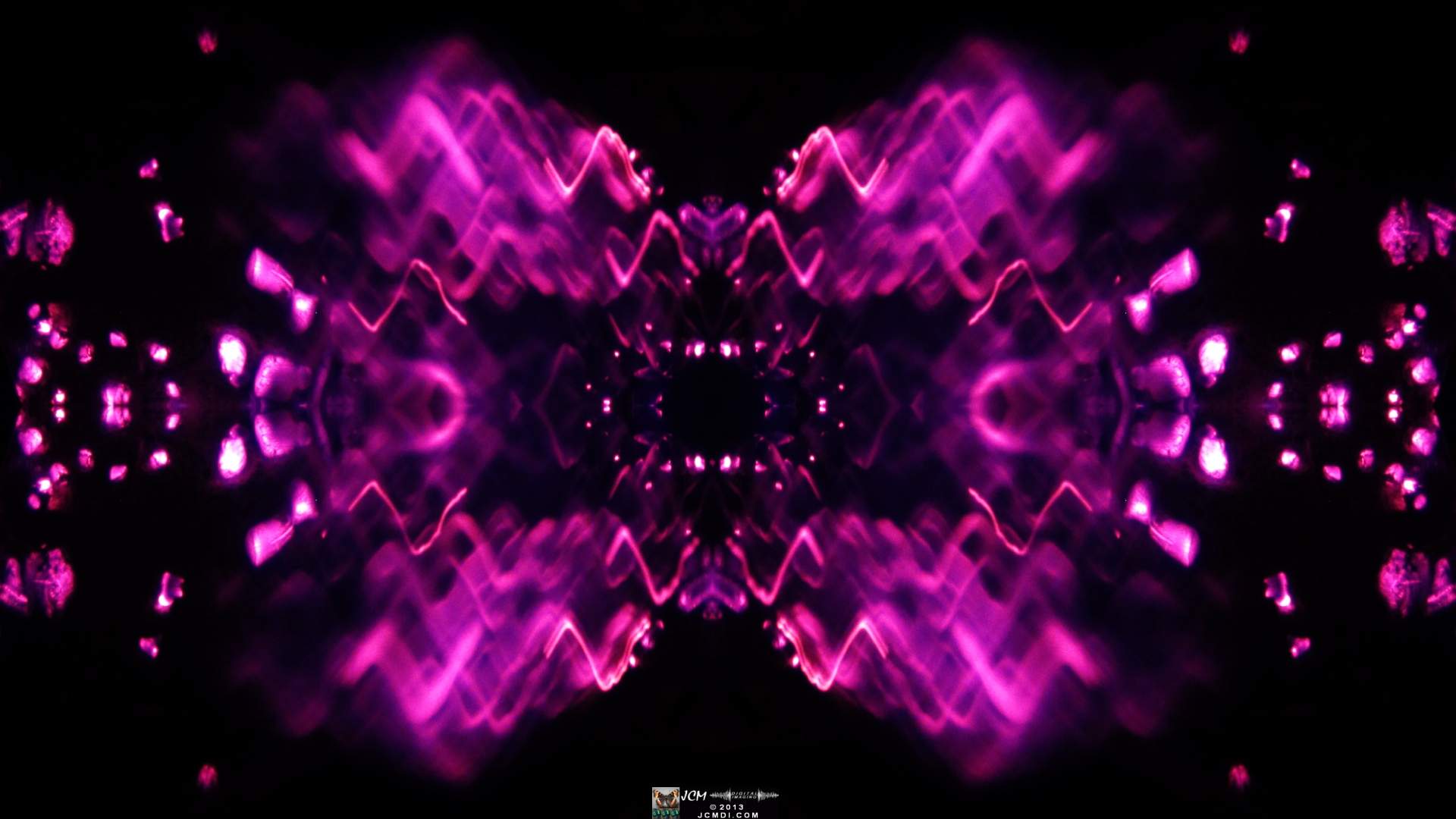 Quadroscopic art made from a still image � Fireplace coals and firefall